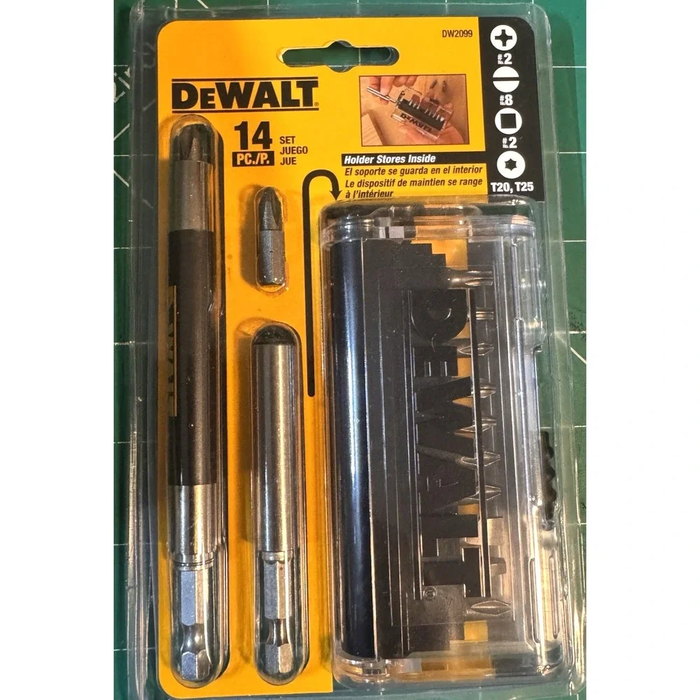 DeWalt 14-Piece Hand Tool Set w/Screwdriver, Torx, Square Bits & Case DW2099 NEW